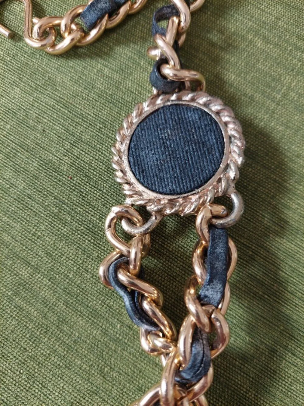Chanel style large link belt